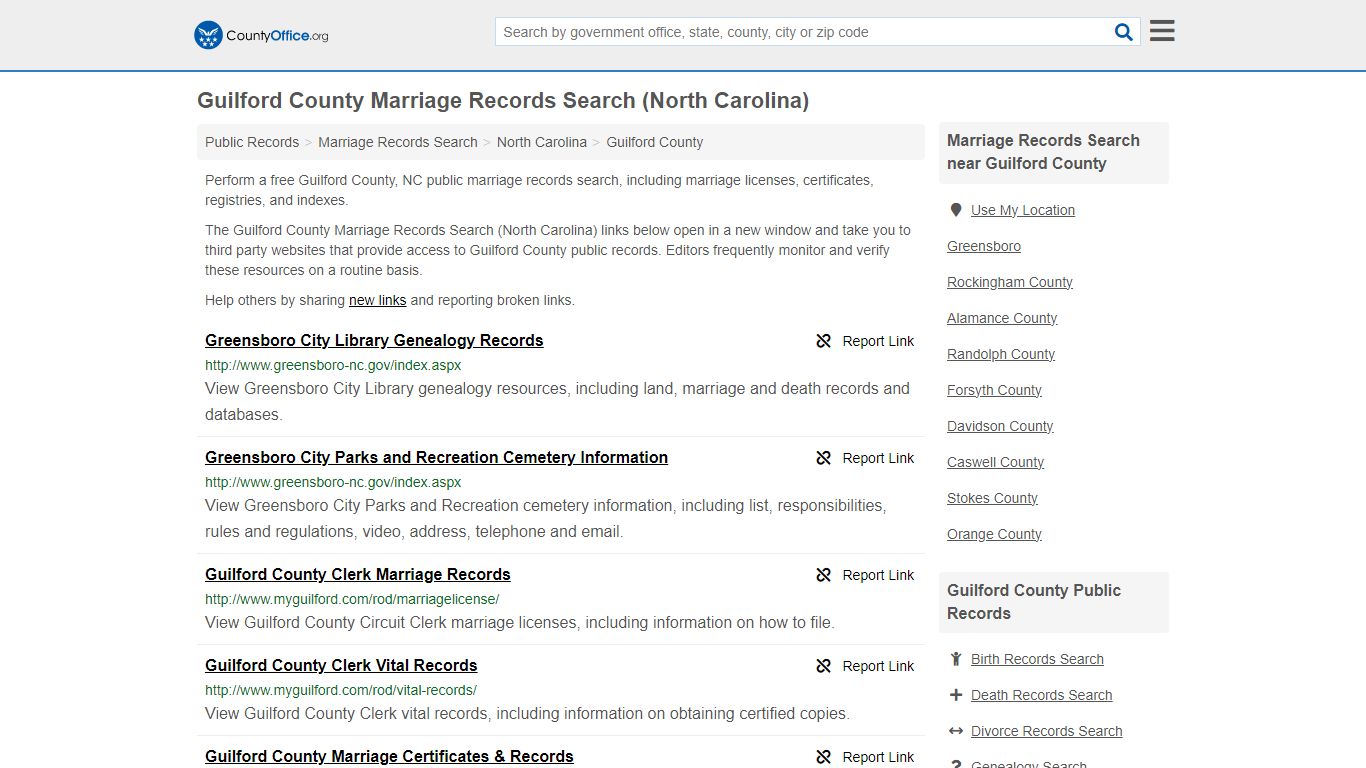 Marriage Records Search - Guilford County, NC (Marriage Licenses ...